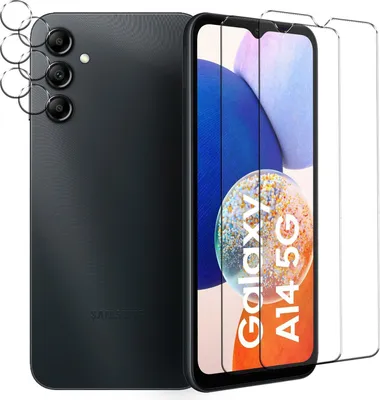 Immagine prodotto di Vetro blindato per Samsung Galaxy A14 4G/5G pellicola protettiva 2x fotocamera pellicola protettiva in vetro 2x pellicola blindata