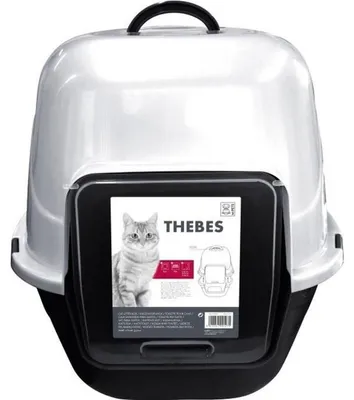 Produktbild von MPETS Thebes Waschraum - 62x53x58 cm - Schwarz und Weiß - Für Kätzchen