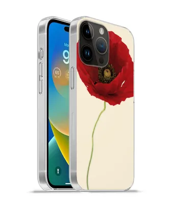 Produktbild von MuchoWow® Handyhülle Schutzhülle Hülle für Apple iPhone 14 Pro Max Nahaufnahme einer roten Mohnblume Silikon Softcase Handy Hülle - Hardcover