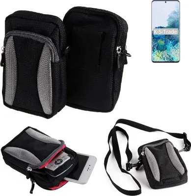 Produktbild von K-S-Trade Holster Schutz Hülle kompatibel mit Samsung Galaxy S20+ Exynos Handy Hülle Gürteltasche Umhängetasche mit Zusatzfach schwarz