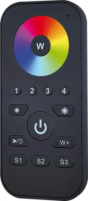 Zdjęcie produktu dla Pilot MCLED RF RGBW 4-kanałowy, czarny, z uchwytem ściennym