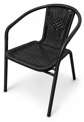 Image de Aga Chaise de jardin RATAN Noir/Noir