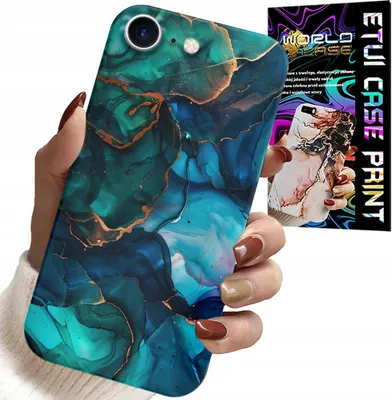 Produktbild von Etui Do Iphone 17E - Niebiesko Zielony Marmurek Plecki Wzory
