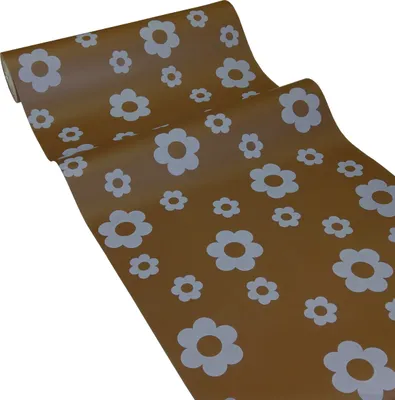 Produktbild von 50m x 0,40m JUNOPAX® Papier Tischläufer Blüte braun
