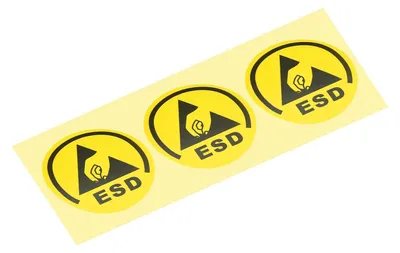 200 ESD-Warnetiketten, 4,5 cm, für elektronische Geräte