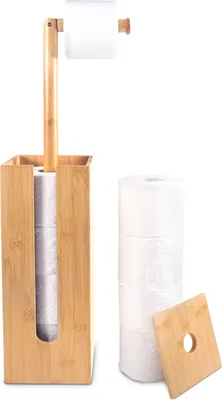 Produktbild von Rainsworth Toilettenpapierhalter stehend mit Aufbewahrung für 4 Rollen