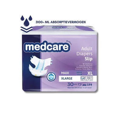 Produktbild von Medcare Maxi – Inkontinenzwindeln – Größe XL – 30 Stück – Vorteilspack – Hohe Absorption & Komfort – Unisex