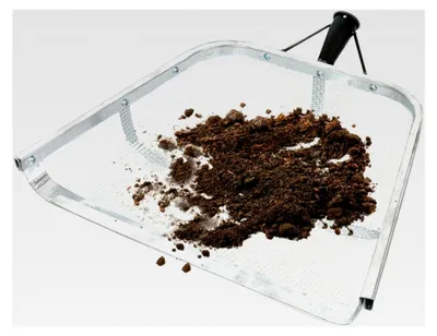 Produktbild von Großes Sandsieb für den Garten mit Schaufel und Metallschaufel, Abtropfsieb und feinem Sieb für Gartenarbeiten