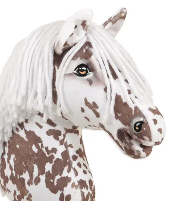 Produktbild von Pferd am Stock Super Hobby Horse Premium - braunes Leopardenpferd mit weißer Mähne A3 – 5902366024247