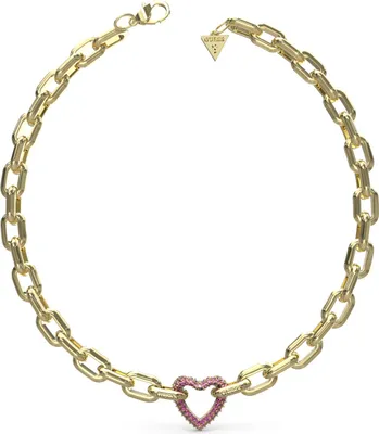 Immagine prodotto di Collana Guess da donna con cuore d'oro 46 cm