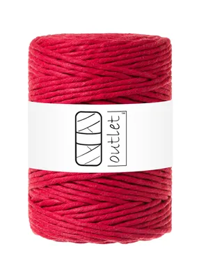 Produktbild von Rot Baumwoll-Makramee-Kordel 5mm 100m OUTLET