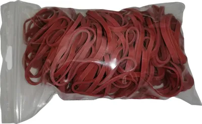 Produktbild von 100 g Gummiringe rot 30 mm Ø 1,2 x 3 mm breit