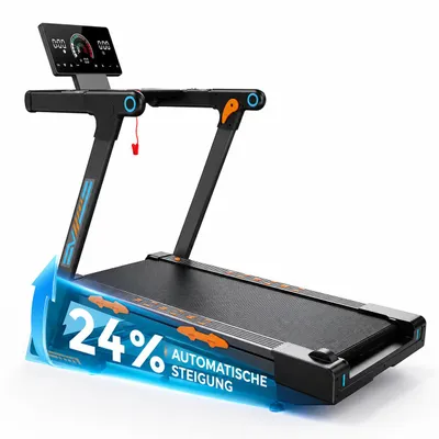 Produktbild von PiXELPiLOTP FT71 Elektrisches Laufband klappbar, 1000W bürstenloser Motor , bis 16 km/h, 0–24% Steigung, 12 Stoßdämpfer, Touchscreen und App Steuerung, KI-generiertes Bild