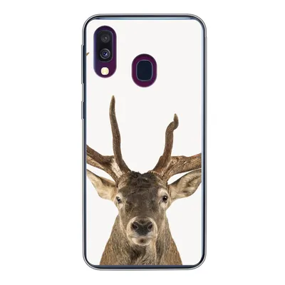 Produktbild von MuchoWow® Handyhülle Schutzhülle Hülle für Samsung Galaxy A40 Hirsche - Tiere - Geweih - Kinder - Jungen Silikon Softcase Handy Hülle - Handy-Tasche