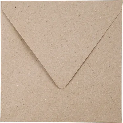 Immagine prodotto di Buste in carta riciclata, formato 16x16 cm, 120 g, naturale, 50 pezzi.