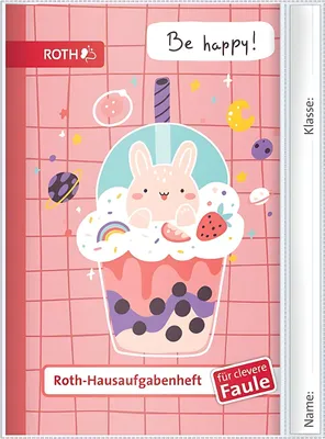 Produktbild von ROTH Hausaufgabenheft Teens für clevere Faule "Bubble Tea" DIN A5