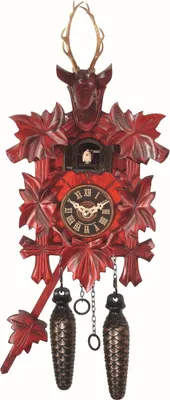Produktbild von Engstler - 522/5_QMred - Kuckucksuhr - Quarz - Nussbaum - mit Musik - 30 cm