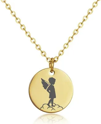 Produktbild von SILBERKETTEN STORE Halskette mit Anhänger Engel - Edelstahl, gold, Länge 40cm - 40cm