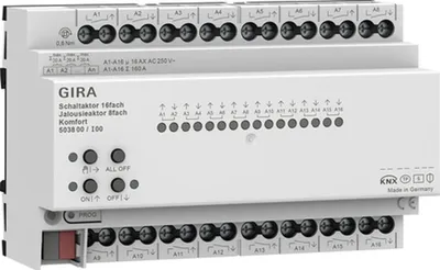 Produktbild von GIRA Schalt- Jalousieaktor 16f/8f 16 A 503800