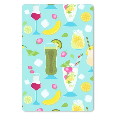 Produktbild von MuchoWow® Mauspad Mousepad Cocktail - Sommer - Obst - Muster 18x27 cm - Mousepads - Maus Mat - Pad - Mausunterlage