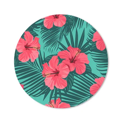 Produktbild von MuchoWow® Mauspad Mousepad Tropisch - Blumen - Palmenblatt 50x50 cm - Mousepads - Maus Mat - Pad - Mausunterlage - Vinyl