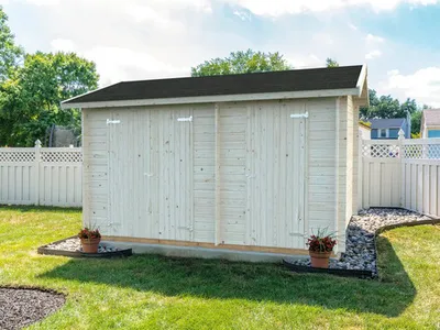 Produktbild von Gerätehaus Palmako Jari 8,9 m² inkl. Fußboden 440 x 286 cm natur