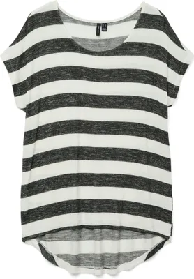 Produktbild von VERO MODA Gestreiftes T-Shirt mit Rundhalsausschnitt und Saum Größe: M