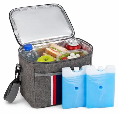 Produktbild von Eurocatch Kühltasche 25x18x20 cm - Inklusive 2 Kühlakkus - Isoliertasche - Oxford 600D - Lunchtasche - Camping - Picknick - Strand
