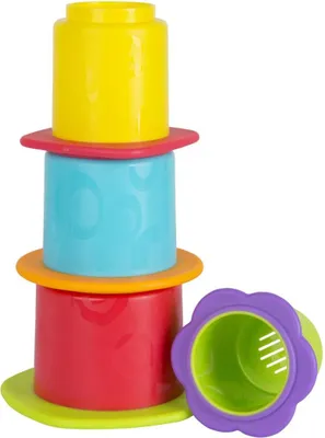 Produktbild von Playgro Badespielzeug Stapelbecher 4 Stück Baby Spielzeug BPA-frei Ab 9 Monate