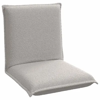 Image de vidaXL Fauteuil à pied réglable, gris clair, tissu