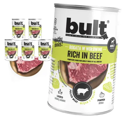 Produktbild von BULT | Hundefutter Rind - Nassfutter Set 6x400g Dose - Hundenassfutter fur Hund
