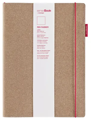 Immagine prodotto di SenseBook - Quaderno A4 grande, con copertina in pelle rossa elegante