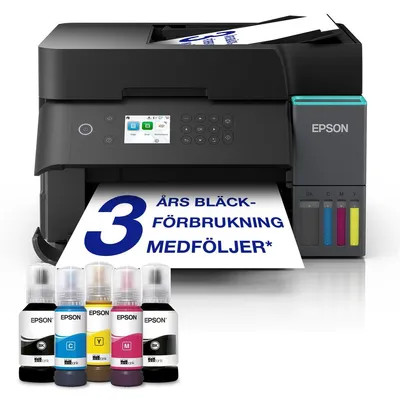 Zdjęcie produktu dla Epson EcoTank ET-3950, Atramentowa, Drukowanie w kolorze, 4800 x 1200 DPI, A4, Bezpośrednie drukowanie, Czarny