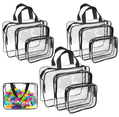 Productafbeelding van 9 Stuks Transparante Toilettas voor Reizen en Organisatie