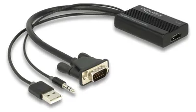 Productafbeelding van Delock HDMI naar VGA adapter met audio, 25 cm