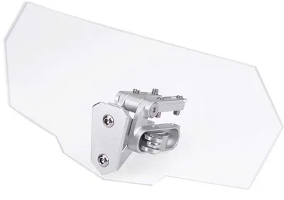 Produktbild von Universal Motorrad Windschutzscheibe mit Verstellbarkeit - ABS - universell - 270 x 120 x 44 mm - 357 g - für die meisten Motorräder
