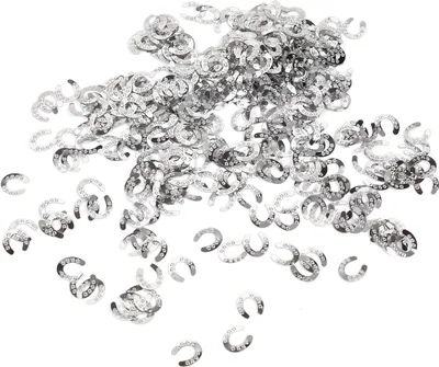 Produktbild von Oblique Unique Hufeisen Konfetti Streu Deko für Silvester Geburtstag Feier Party Tisch Deko Glück Streudeko - silber