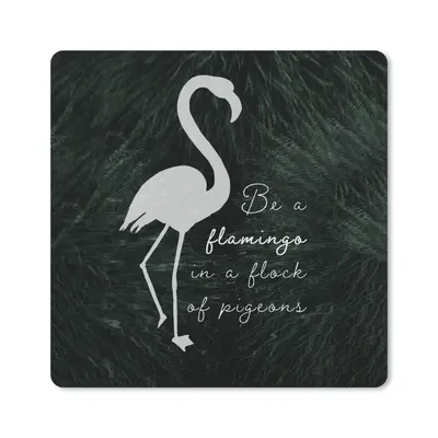 Produktbild von MuchoWow® Mauspad Mousepad Flamingo - Vogel - Zitate 30x30 cm - Mousepads - Maus Mat - Pad - Mausunterlage - Gaming