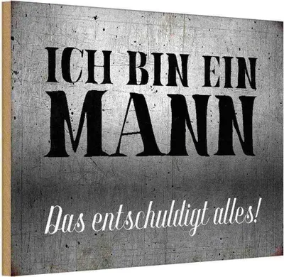 Produktbild von vianmo Holzschild 20x30 cm ich bin ein Mann Spruch Zitat