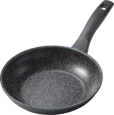 Produktbild von Stoneline Germany Pfanne 19045 Braten, Durchmesser 20 cm, Für Induktionskochfeld geeignet, Fester Griff, Anthrazit