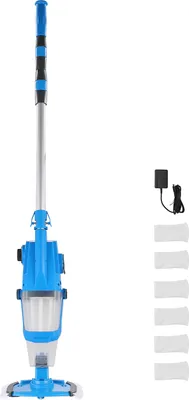 Image de SucceBuy Aspirateur de piscine sans fil 100 L/min avec manche télescopique pour un nettoyage efficace