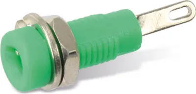 Produktbild von Grüne Zwerg Einbaubuchse für 2 mm Stift-Durchmesser, 30 V/60 V-, 6 A
