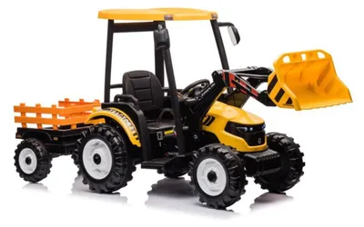 Image de Tracteur à batterie avec remorque Hercules Yellow 24 V