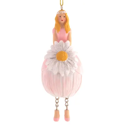 Produktbild von Rosemarie Schulz Blumenmädchen Gänseblümchen Hängefigur Rosa 12 cm