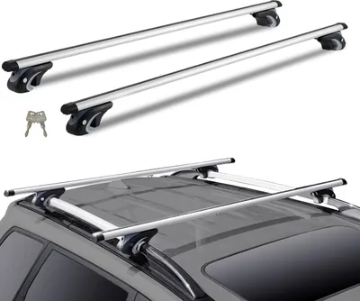 Produktbild von Dachgepäckträger 1370 x 72 x 106 mm, Dachträger Querstange 90,7 kg Tragfähigkeit Relingträger Gepäckablage Auto Universal, Universaler Dachträger Dachgepäckträger Universal Dachträger