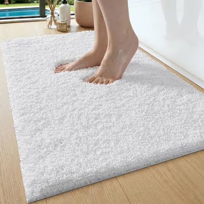 Obrázok produktu pre Kúpeľňová predložka 50x80 cm, biela, savá, protišmyková, do kúpeľne