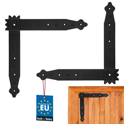 Immagine prodotto di KOTARBAU® Angolo per finestre 250 x 250 1 coppia di angoli per edifici Angolo piatto Angolo angolare Angolo ornamentale Verniciato a polvere nero Connettore in legno Connettore