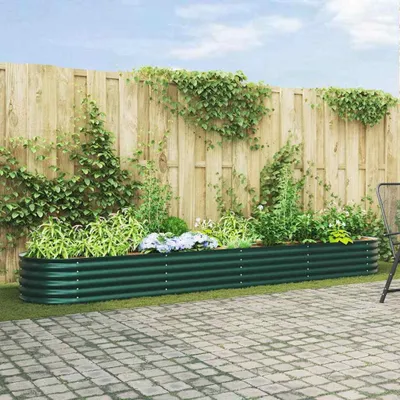 Image de Maison Exclusive - Potager surélevé vert 400 x 80 x 44 cm en acier