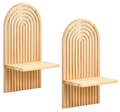 Produktbild von Omgoods – Boho-Wandregal aus Holz zur Wanddekoration