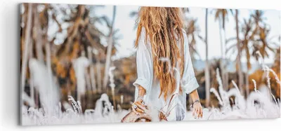 Produktbild von Bild auf Leinwand - Leinwandbild - Einteilig - Wiese Frau Gras - 100x40cm - Wand Bild - Wanddeko - Wandbilder - Leinwanddruck - Bilder - Wanddekoration - Leinwand bilder - Wandbild - AB100x40-5115